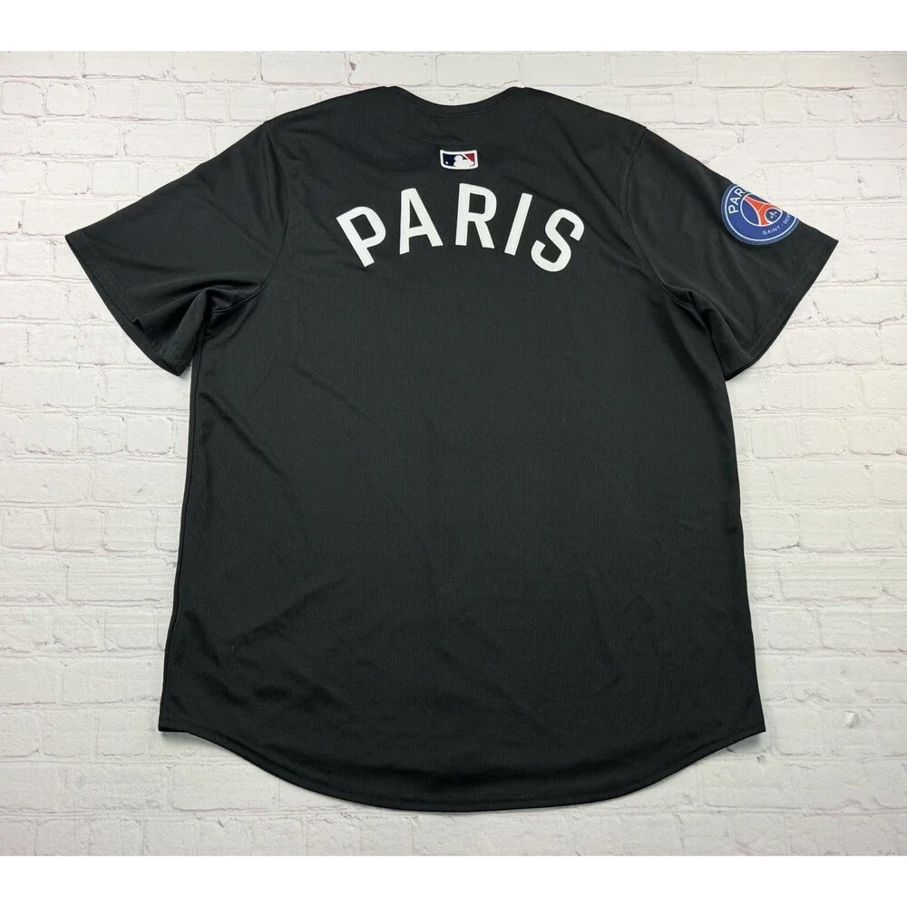 PSG MLB Baseball Jersey Los Angeles Popup Nike Mens XL Paris Saint-Germain Shirt